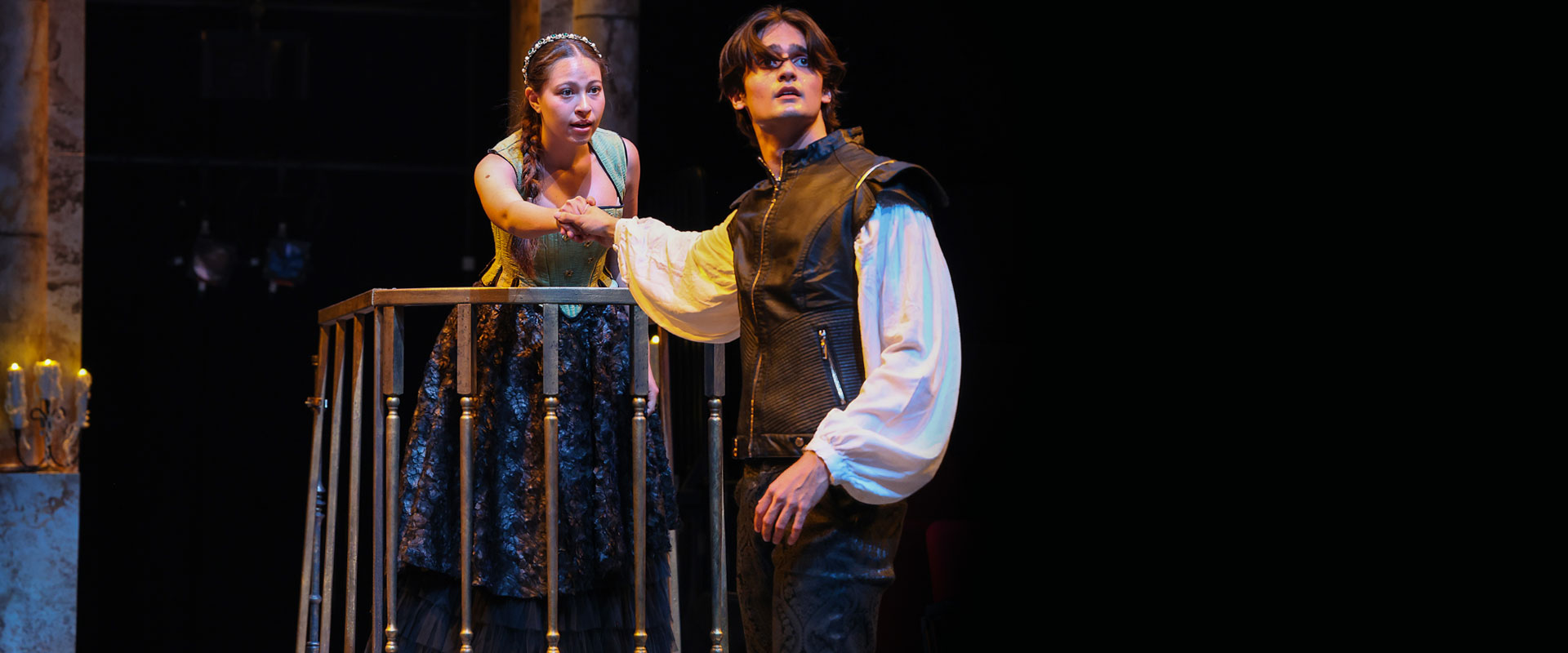 Actors on stage in Romeo & Juliet
